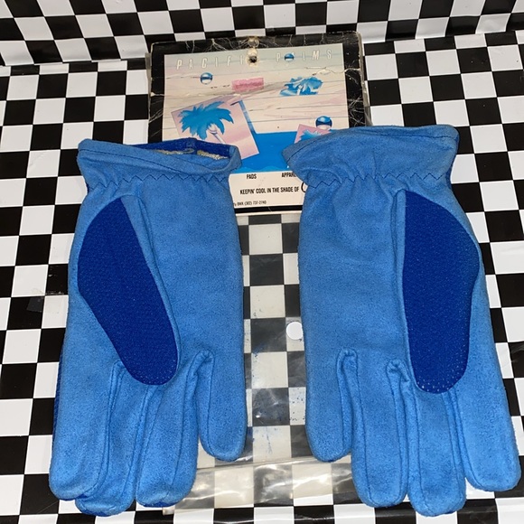 NOS Vintage and SUPER rare 80s Pacific Palms BMX Freestylin’ gloves.M.Royal Blue - Picture 6 of 16